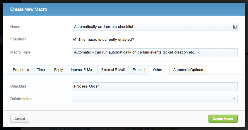 Automatic Checklist Other